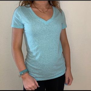 Sky blue v-neck